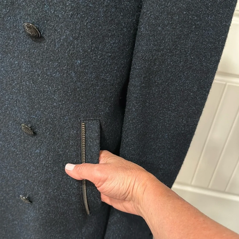 John Varvatos Luxe Wool Blend Pea Coat